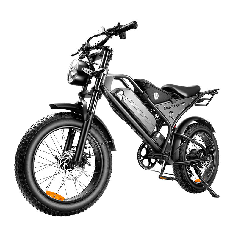 Electric bicycle long battery life 20 inch fat tire off-road mountain imitation motorcycle retro beach snow foreign trade motorcycle