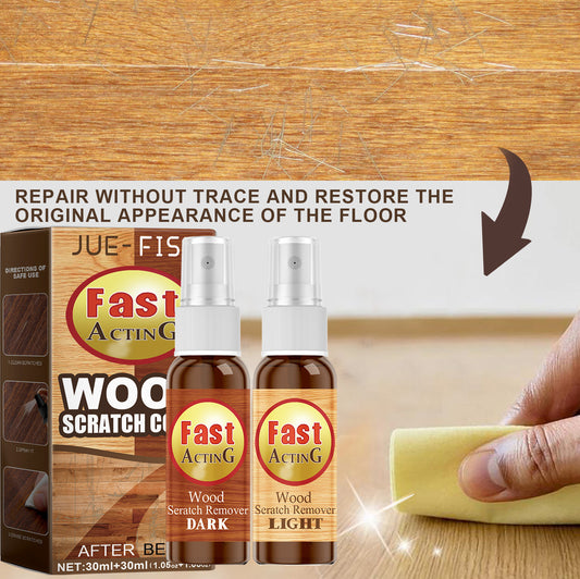 JUE-FISH Wood Floor Scratch Care Agent, Scratch Complementary Color Spray Furniture Floor Renovation Repair Care