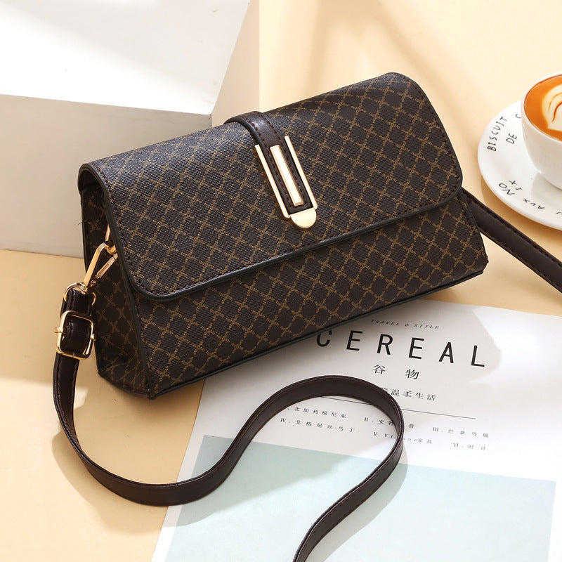 Textured bag 2026 new niche style fashionprintingwork clothing women's bag shoulder crossbody square bag one piece dropshipping