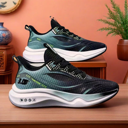 Men's new korean style breathable casual sneakers - trendy youth fashion soft sole lightweight flyknit running shoes