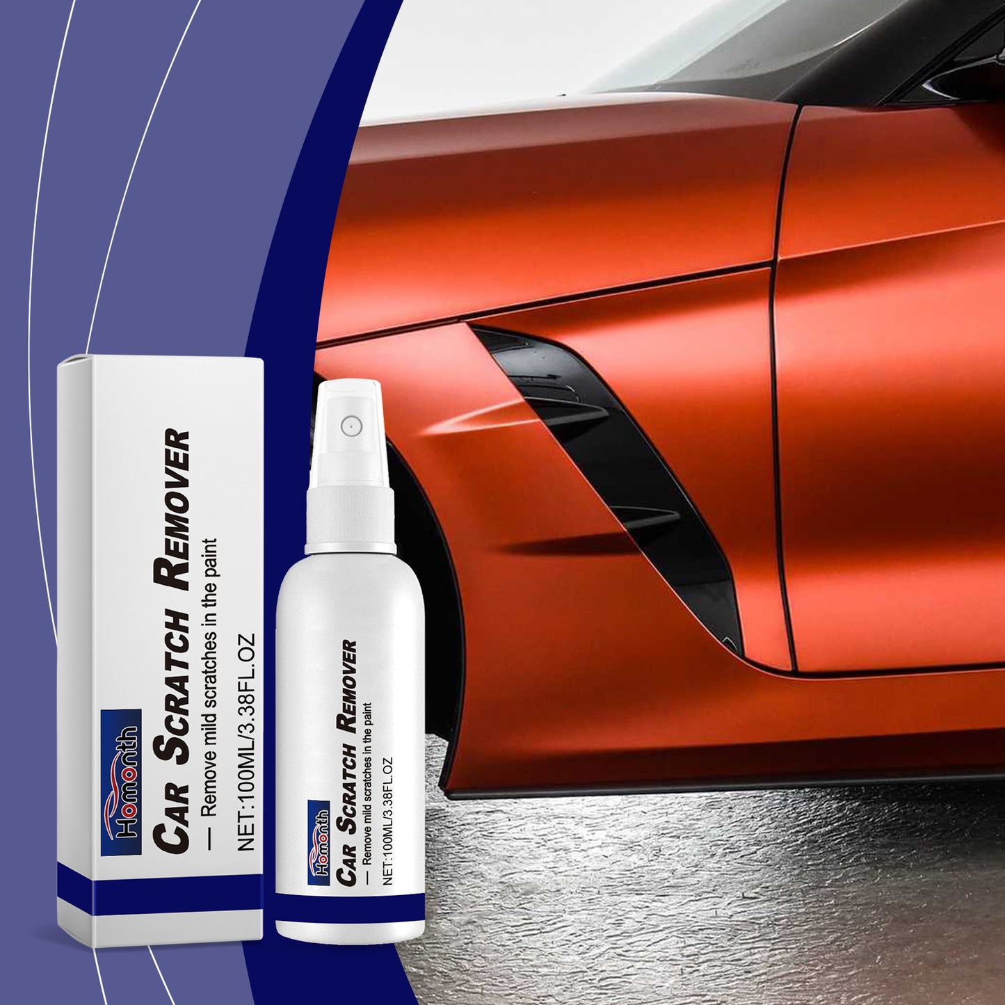 HOMONTH Car Scratch Spray, Car Paint Maintenance Scratch Scratch Coating Refurbishment Fluid Car Spray