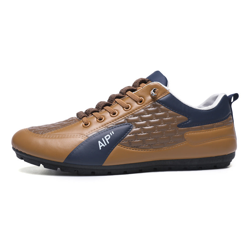 Men's flat casual shoes 2025 new soft sole sneakers lightweight breathable slip-on trendy shoes cross-border
