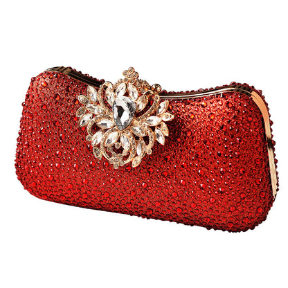 2026 new luxury rhinestone evening clutch - european & american style party dress handbag - elegant cheongsam women's banquet bag