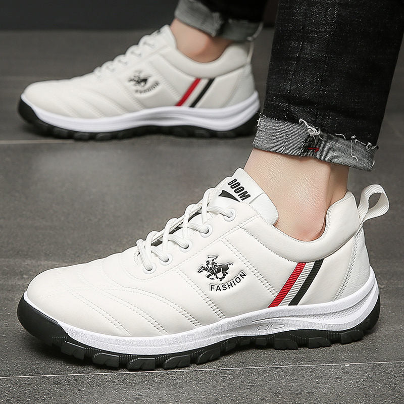Men's sneakers 2025 new autumn/winter korean style trendy dad shoes low-top chunky sole white shoes soft sole casual shoes for men