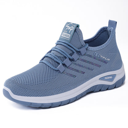 Women's and couple's shoes: customizable small batch production, plus size available, lace-up athletic shoes, soft sole, women's shoes, flyknit breathable casual shoes