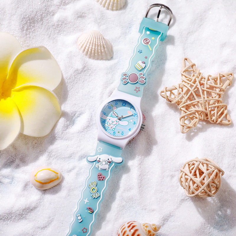 New cute cartoon kids' watch - jelly elementary school student quartz watch - gift for boys and girls