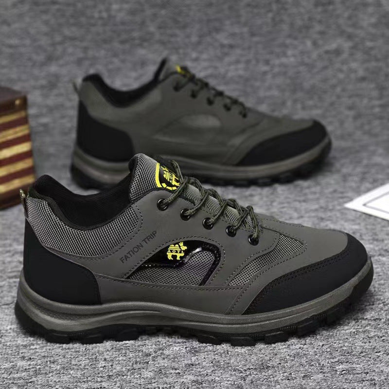 Men's outdoor hiking shoes - trendy dad sneakers, soft sole, anti-slip, wear-resistant trekking shoes - cross-border wholesale