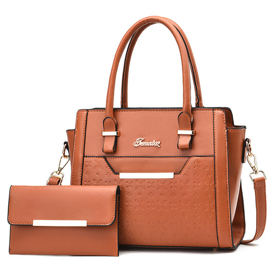 2024 winter women's bag new korean style large capacity mommy tote bag european and american elegant shoulder crossbody mother-daughter bag set