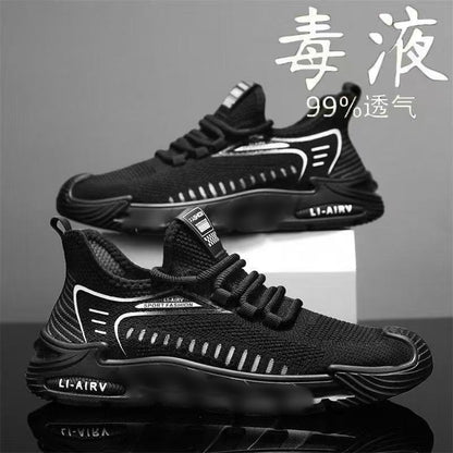 Slip-on men's shoes breathable casual shoes trendy minimalist men's sneakers non-slip soft sole work safety shoes wholesale