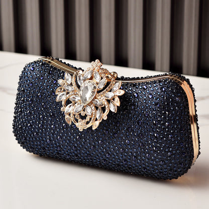 2026 new luxury rhinestone evening clutch - european & american style party dress handbag - elegant cheongsam women's banquet bag