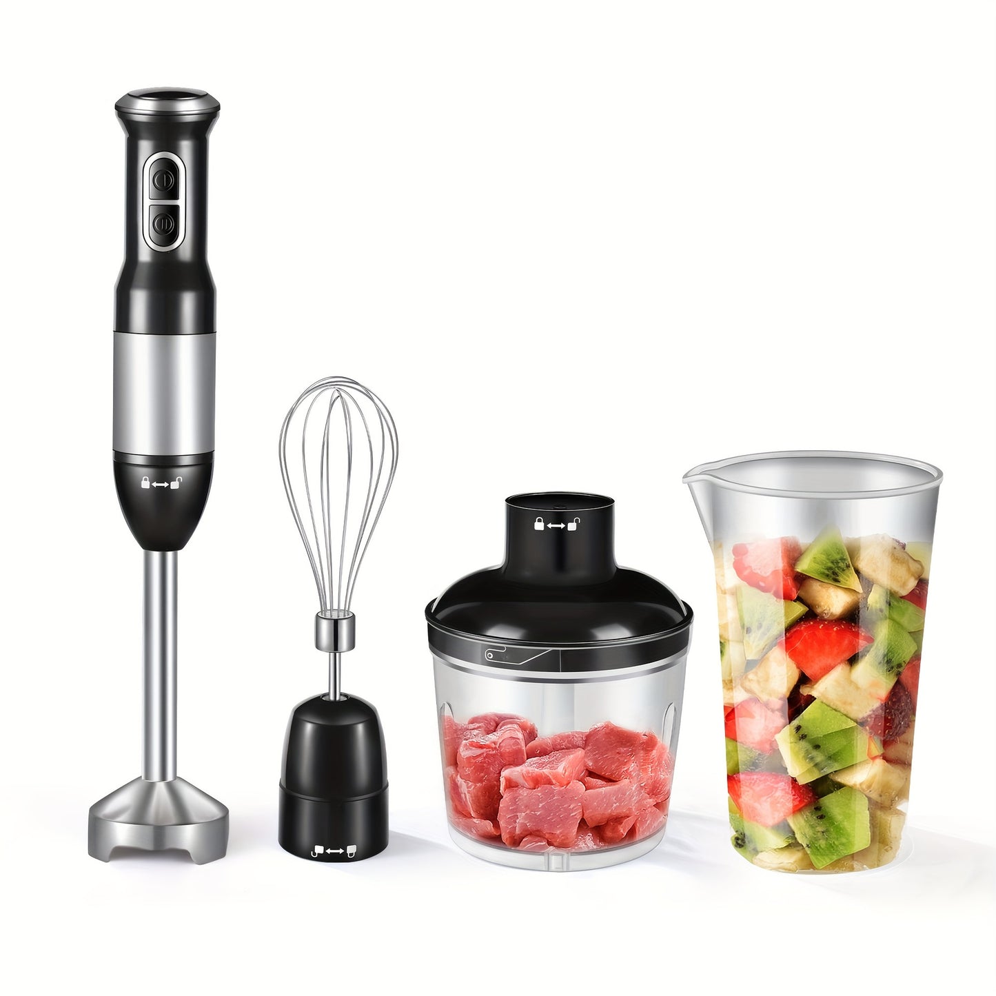 Cross-border blender - home kitchen food processor, juicer, stainless steel blade, multifunctional handheld food stick