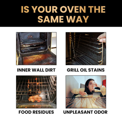 JAKEHOE stove oven foam cleaner, oven grill stain protection fresh seasoning special fat cleaner