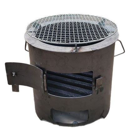 Wood burning stove charcoal brazier for tea brewing, heating, cooking, outdoor bbq, home picnic - multi-functional wood stove cooktop