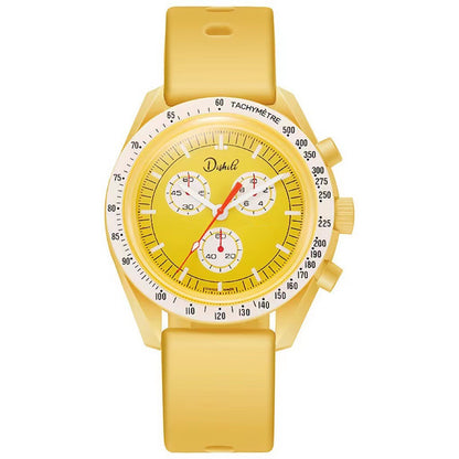tiktok hot-selling couple's student super-lightweight silicone casual sports watch - planet & moon series