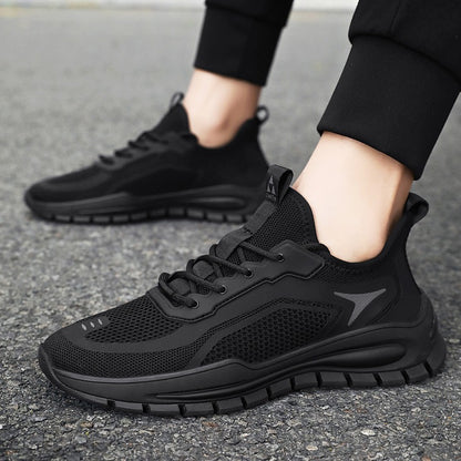 Flyknit men's shoes new 2025 spring and summer mesh breathable running sports shoes men's work casual coconut shoes wholesale