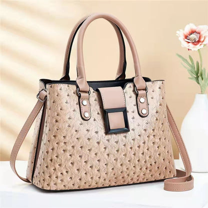 2026 spring new arrival: large capacity, vintage-textured shoulder & crossbody bag - premium korean-style mom bag - dropshipping available