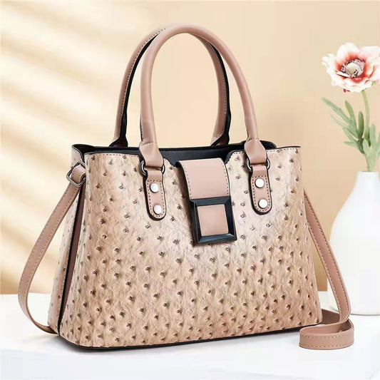 2026 spring new arrival: large capacity, vintage-textured shoulder & crossbody bag - premium korean-style mom bag - dropshipping available