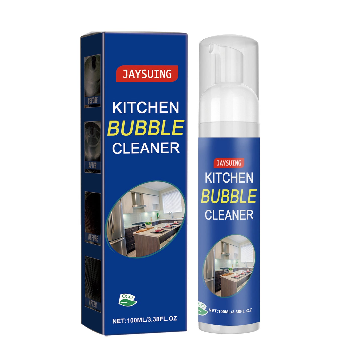 Jaysuing Kitchen cleaning foam cleaner, kitchen utensils rust remover, stove range hood heavy oil cleaner