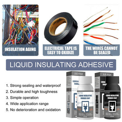 Jue-Fish Liquid Tape Insulation Waterproof Wire Board Components Temperature Replacement Heat Receiving Tube Electrical Tape