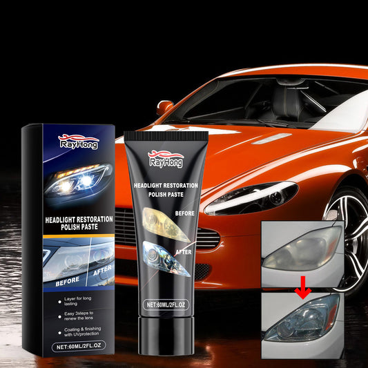 Rayhong Headlight Care Cream, Car Light Care Scratch Care Cleaning Refurbishment Polishing Cream
