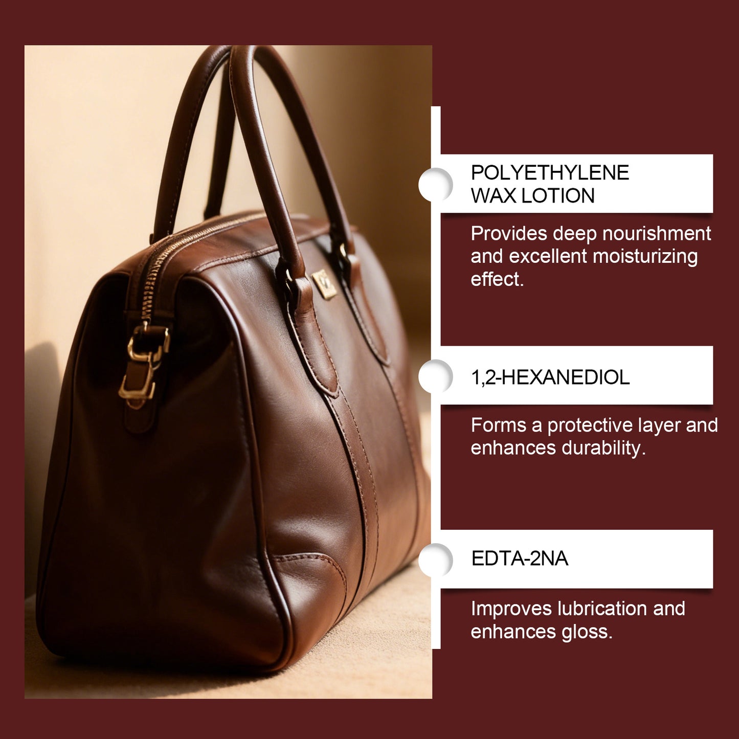Brunizo Leather Bag Maintenance Oil, Leather Bag Maintenance Clean Glossy Care Polish Gloss Cleaning Care Oil