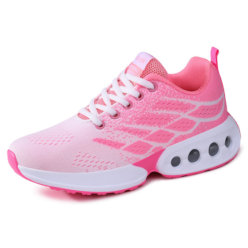 Women's spring sneakers: cushioned, soft-soled running shoes - wholesale, plus size, fashionable, versatile, breathable mesh shoes for cross-border e-commerce