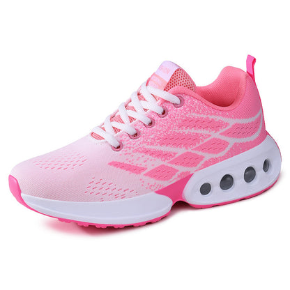 Women's spring sneakers: cushioned, soft-soled running shoes - wholesale, plus size, fashionable, versatile, breathable mesh shoes for cross-border e-commerce