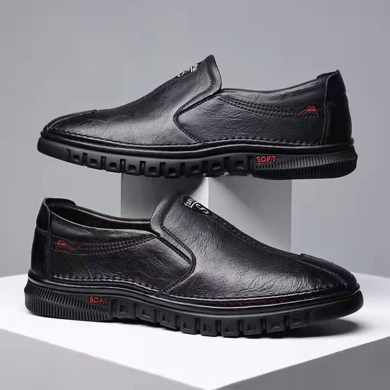 Soft sole leather loafers for men, spring/autumn 2025 new collection, slip-on business driving shoes, cross-border casual leather shoes