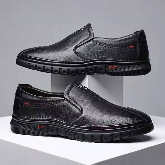 Soft sole leather loafers for men, spring/autumn 2025 new collection, slip-on business driving shoes, cross-border casual leather shoes