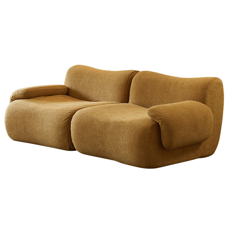 Compression pure sponge modular sofa compression sofa cross-border designer fabric laimi special-shaped sofa