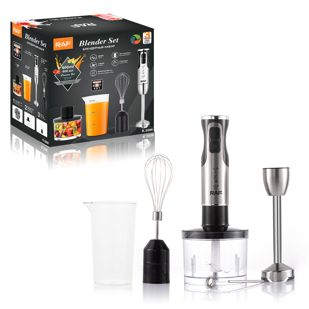 Cross-border blender - home kitchen food processor, juicer, stainless steel blade, multifunctional handheld food stick