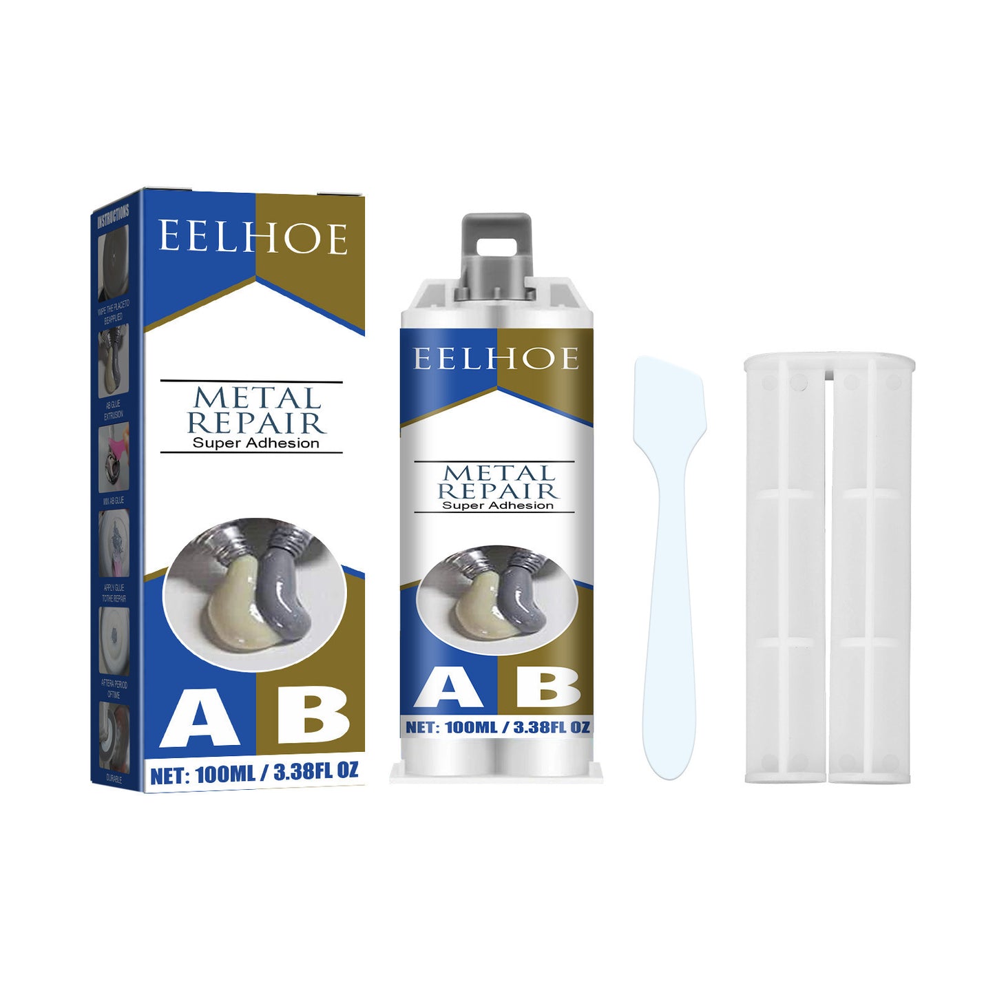 EELHOE foundry AB glue, metal casting hole filling crack high temperature welding waterproof coating casting glue