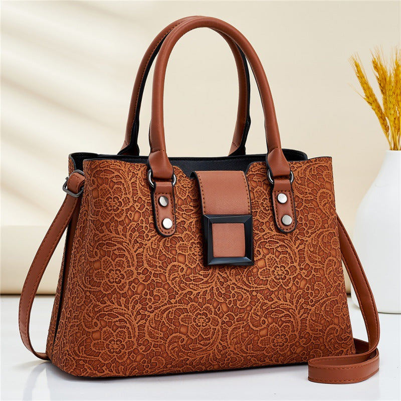 Wholesale women's handbags: 2026 spring new arrivals - european and american fashion lace pattern shoulder bag, tote, and crossbody bag - dropshipping available for export