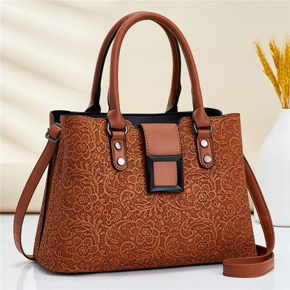 Wholesale women's handbags: 2026 spring new arrivals - european and american fashion lace pattern shoulder bag, tote, and crossbody bag - dropshipping available for export