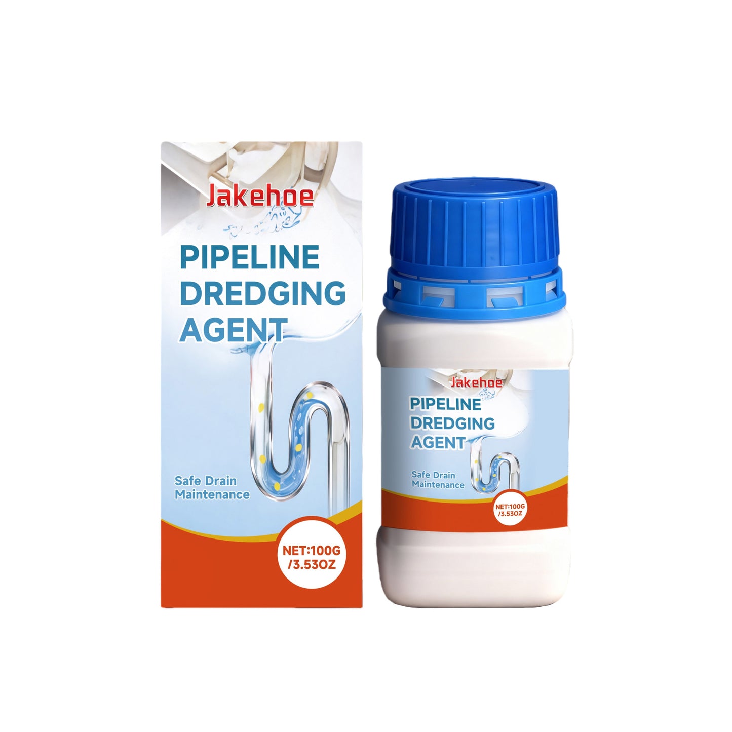 JAKEHOE sewer dredging agent, daily sink drain pipe, kitchen toilet pipe dissolve and prevent blockage