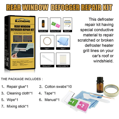 Rayhong Rear Window Defogging Repair Kit, Rear Window Heater Defogger Repair Kit, Grille Wire Repair Kit