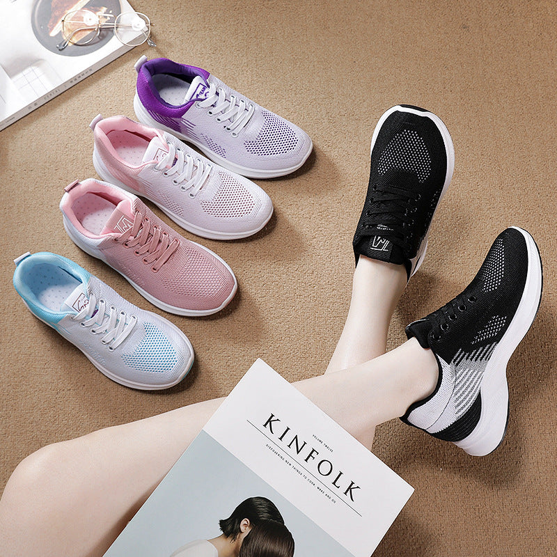 Jinshiyuan |   Women's lightweight breathable mesh sneakers - stylish, versatile, casual shoes with soft soles for all-day comfort.