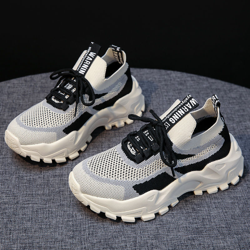 Thick sole dad shoes for women 2026  new style fly woven breathable paris sneakers popular ins trendycasual women's shoes