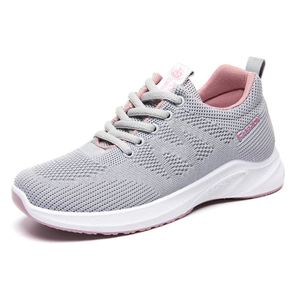 Jinshiyuan |   Women's spring collection: breathable mesh sneakers - soft sole, comfortable running shoes, stylish casual shoes.