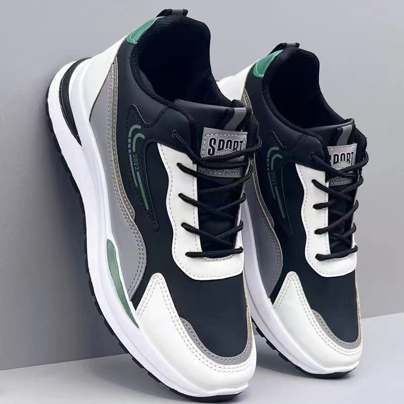 Soft-soled sneakers for men, 2025 spring/summer collection. breathable fly-knit casual shoes, trendy running shoes, korean-style low-top sneakers for men