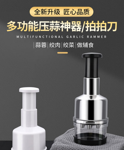 Pat knife garlic press kitchen garlic paste handy gadget manual grinder garlic pounder multi-function vegetable cutter for homehandy gadget