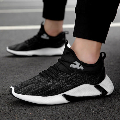 Customized flyknit yeezy sneakers 2024 new low-top lace-up athletic running shoes cross-border trade fashion men's shoes