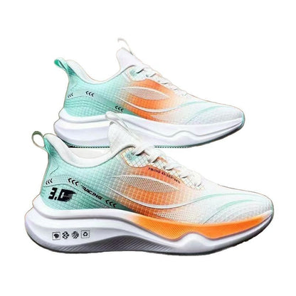 Men's new korean style breathable casual sneakers - trendy youth fashion soft sole lightweight flyknit running shoes