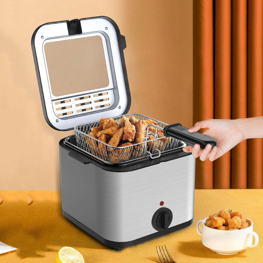 Cross-border for home square fryer electric fryer stainless steel fried european standard chicken steak french fries electromechanical fryer