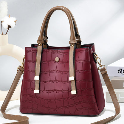 New arrival crocodile pattern texture styling large capacity cross-border western style fashion women's large bag shoulder cross-body one piece dropshipping
