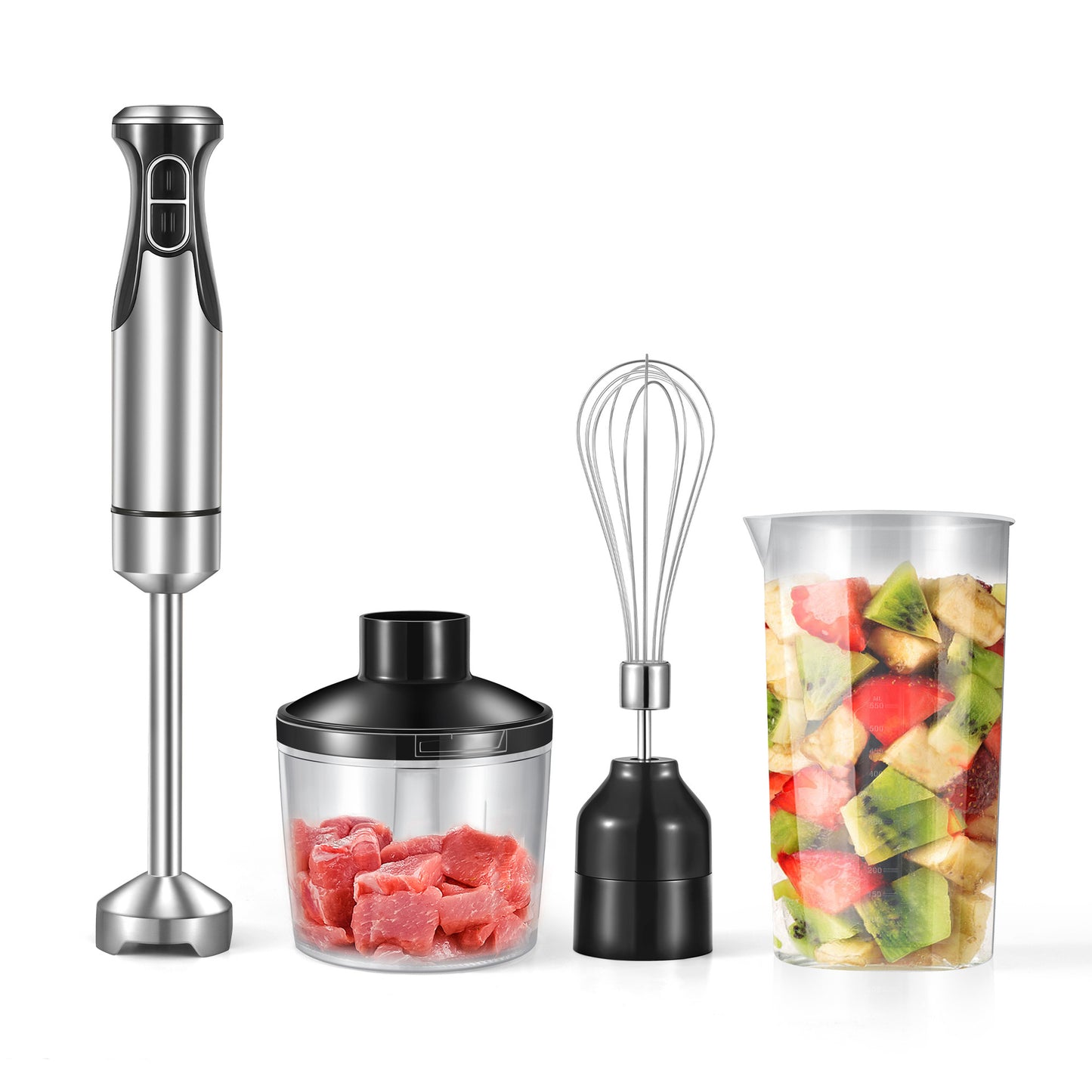 Cross-border blender - home kitchen food processor, juicer, stainless steel blade, multifunctional handheld food stick