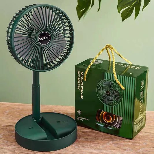 Outdoor rechargeable portable student home retractable foldable usb desktop electric fan 6inch wireless mini fan