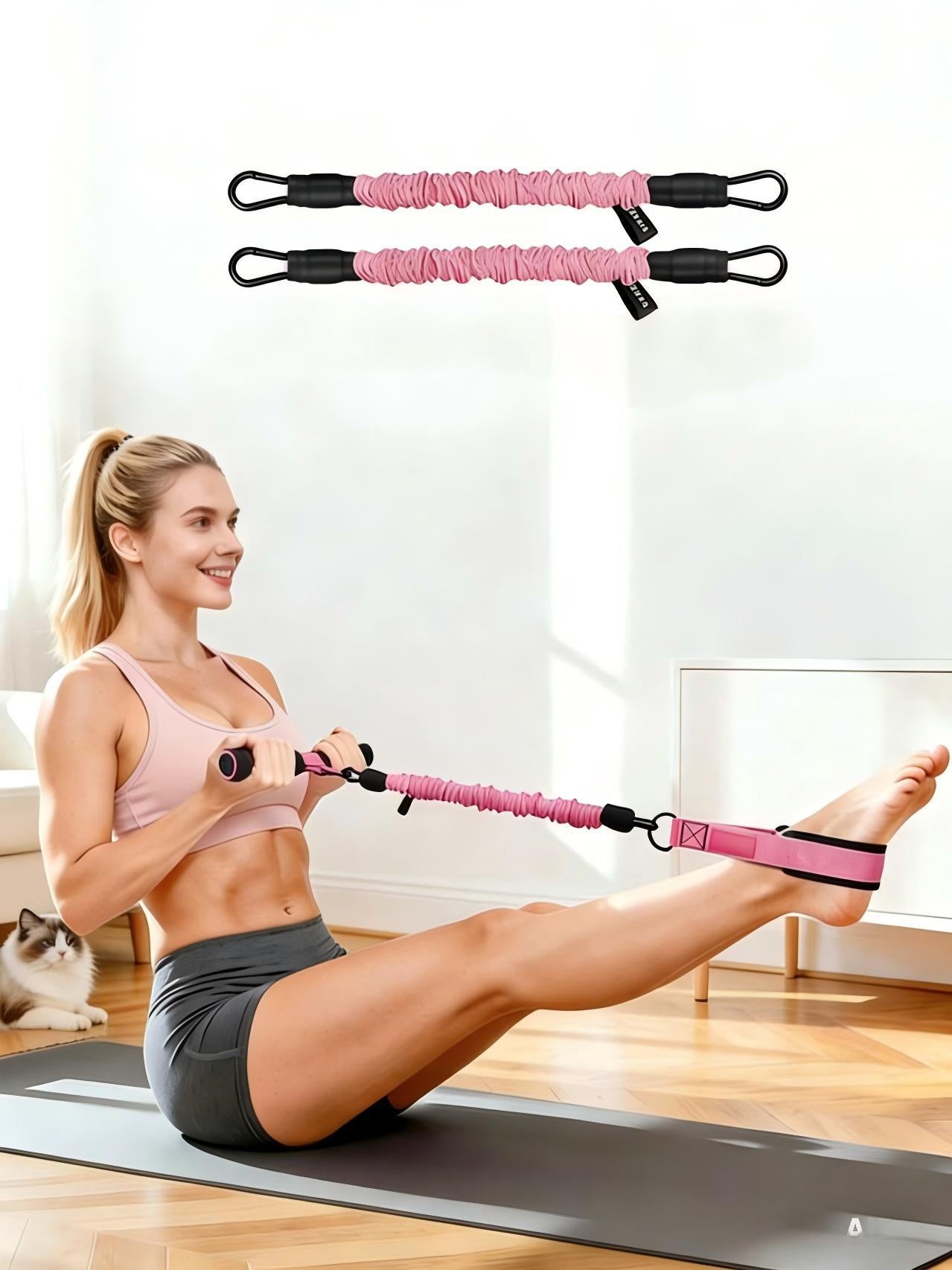 Cross-border new arrival pedal tensioner sit-up auxiliary fitness device for home elastic rope leg beauty shoulder training set