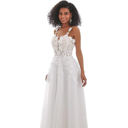Theme wedding dress 2026 new bridal french light wedding dress super fairy see-through deep v neck sexy tail slimming look wedding dress