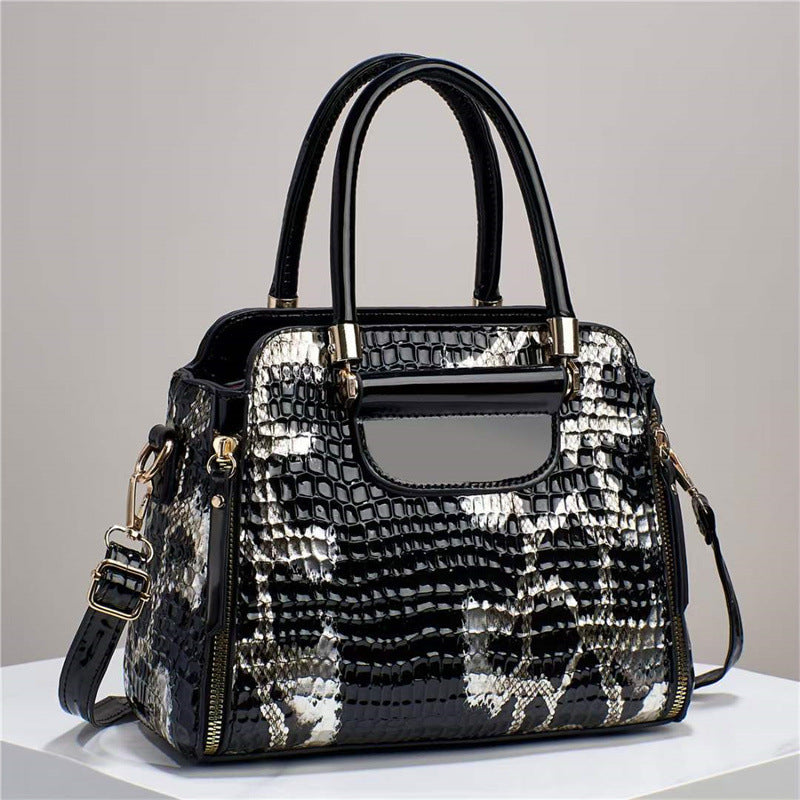 Women's bag 2026 new style trendy fashion large capacity crocodile embossed handbag shoulder bag crossbody bag